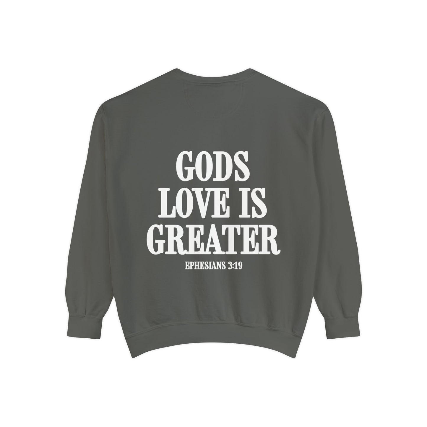 Gods Love is Greater Premium Crewneck