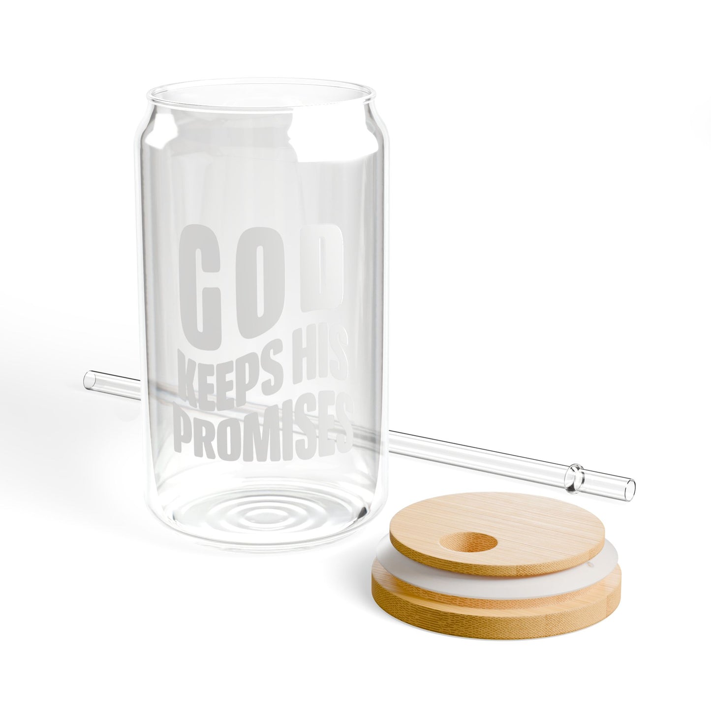 God Keeps His Promises 16oz Glass Can