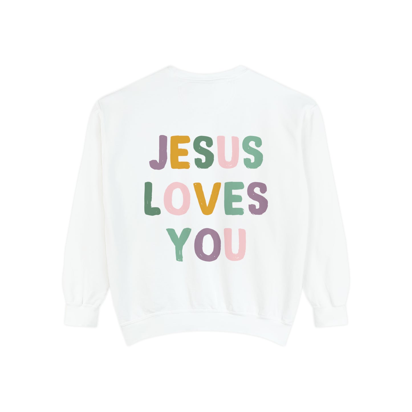 Jesus Loves You Pastel Premium Crewneck