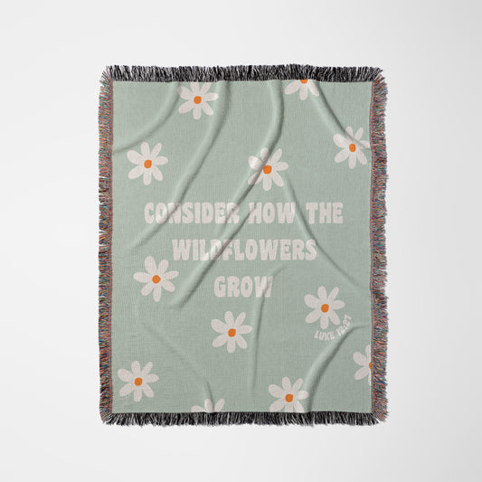 Consider the Wildflowers Woven Blanket