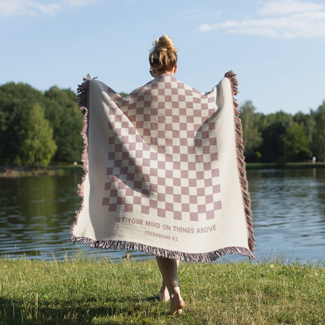 Set your Mind Woven Blanket