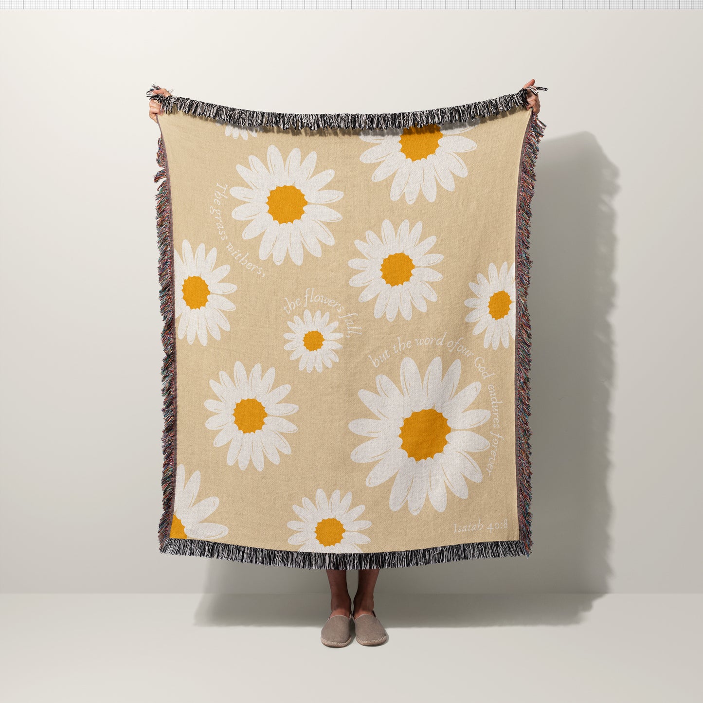 Flowers Fall Woven Blanket