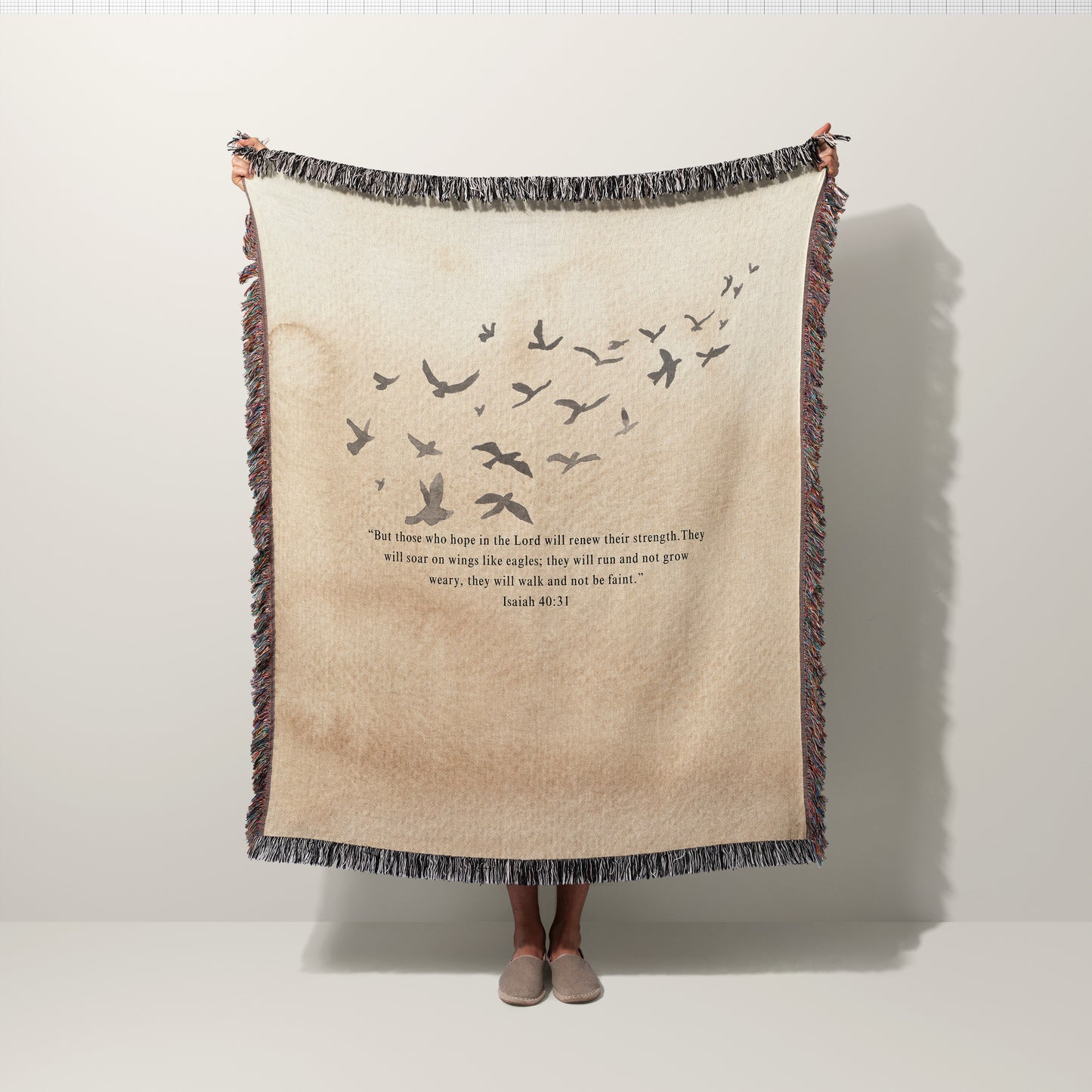 Isaiah 40:31 Woven Blanket