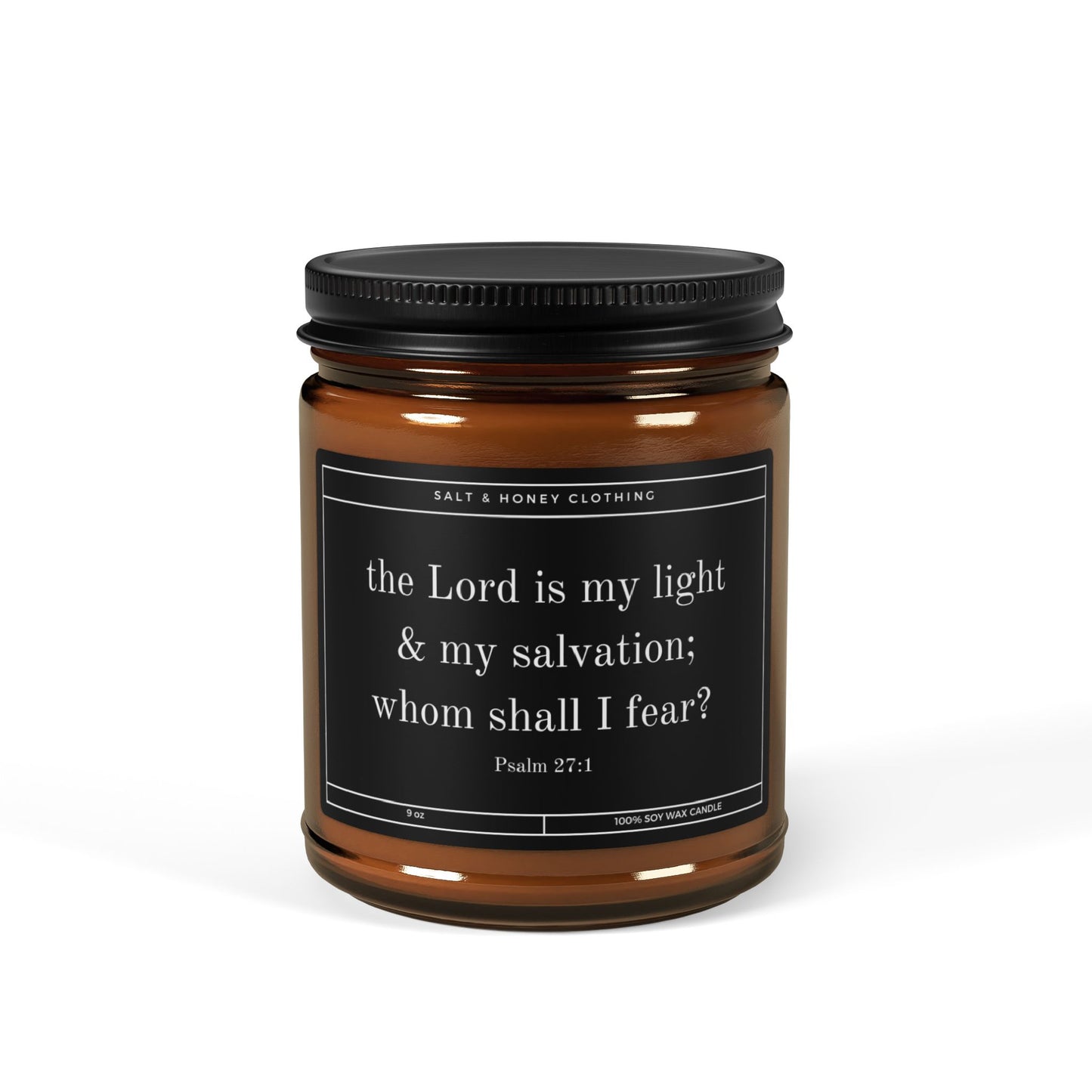 Psalm 27:1 Soy Candle