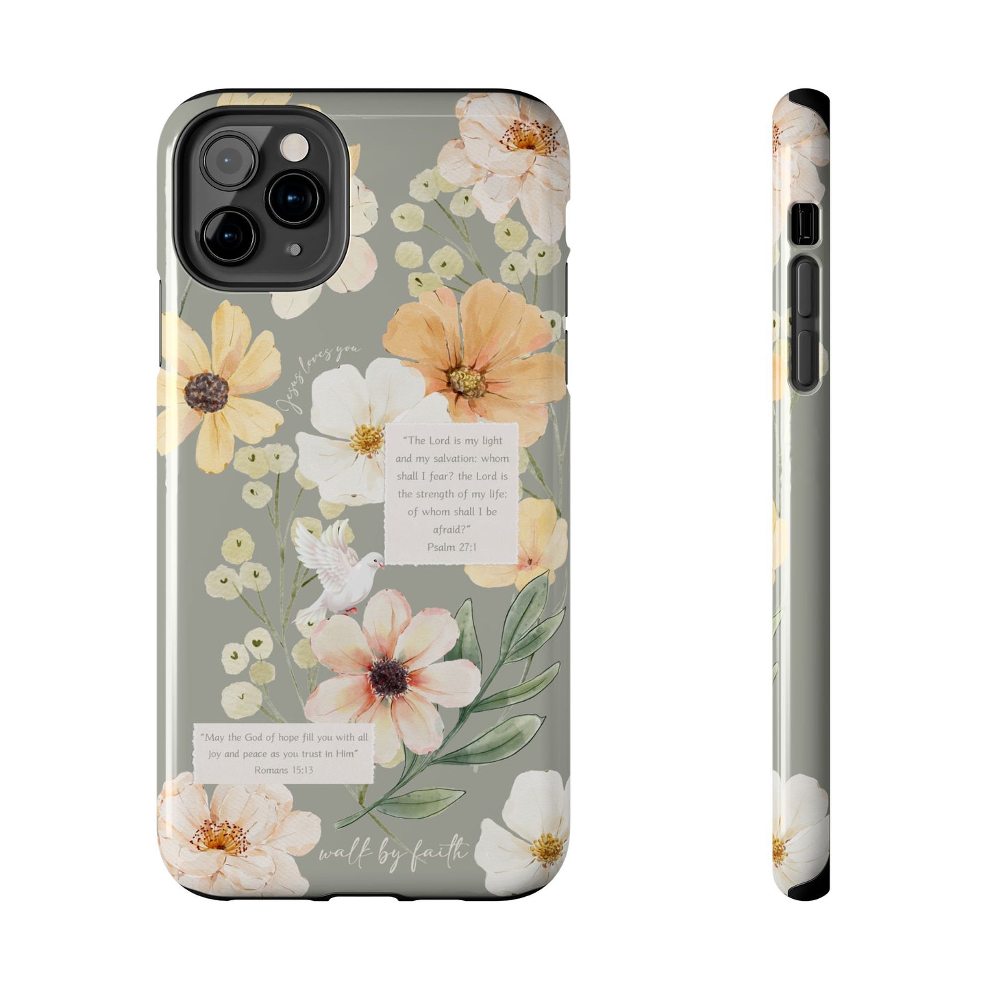 Floral Scripture Phone Case