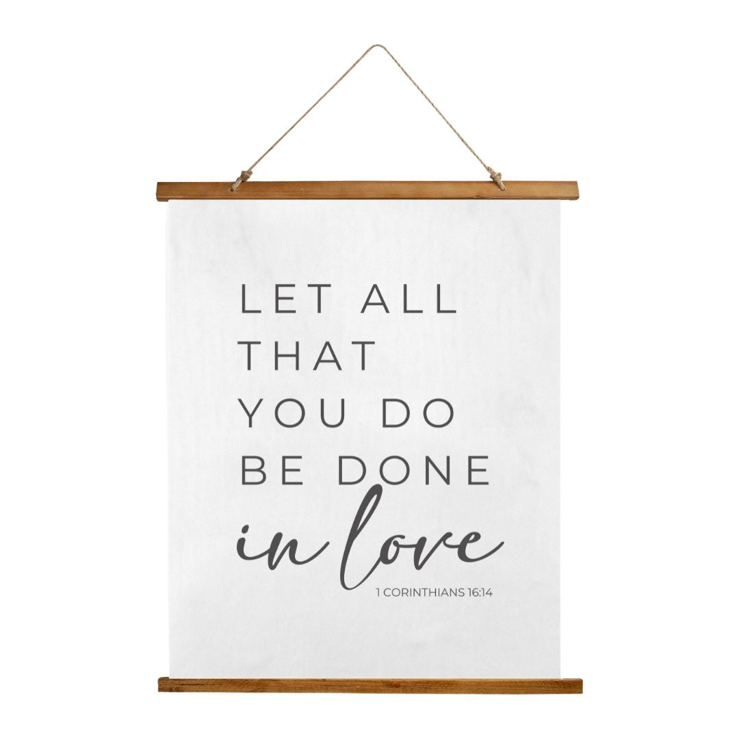 Done in Love Wall Tapestry