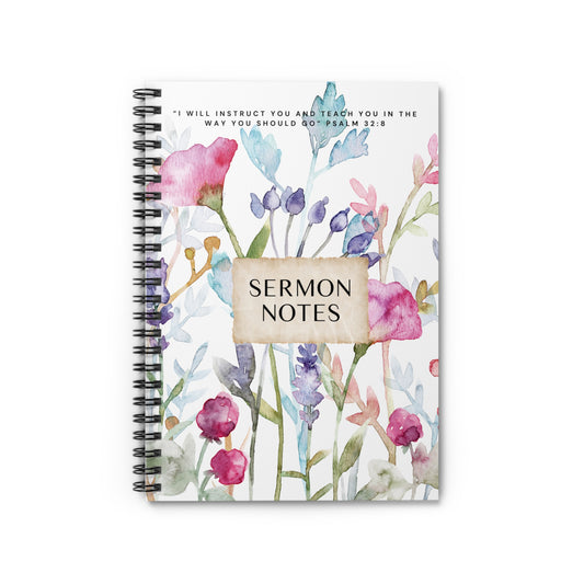 Watercolor Sermon Notes Notebook