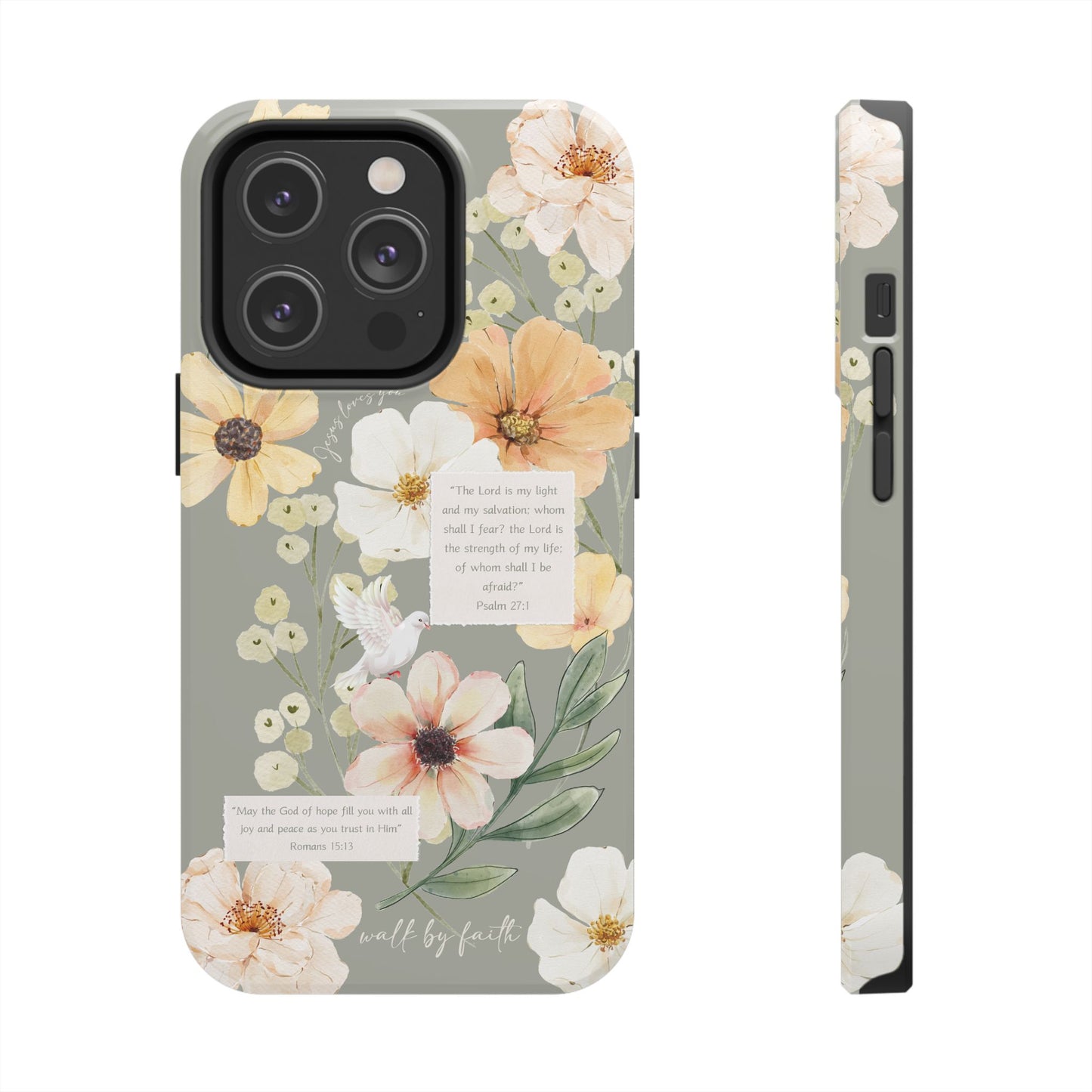 Floral Scripture Phone Case