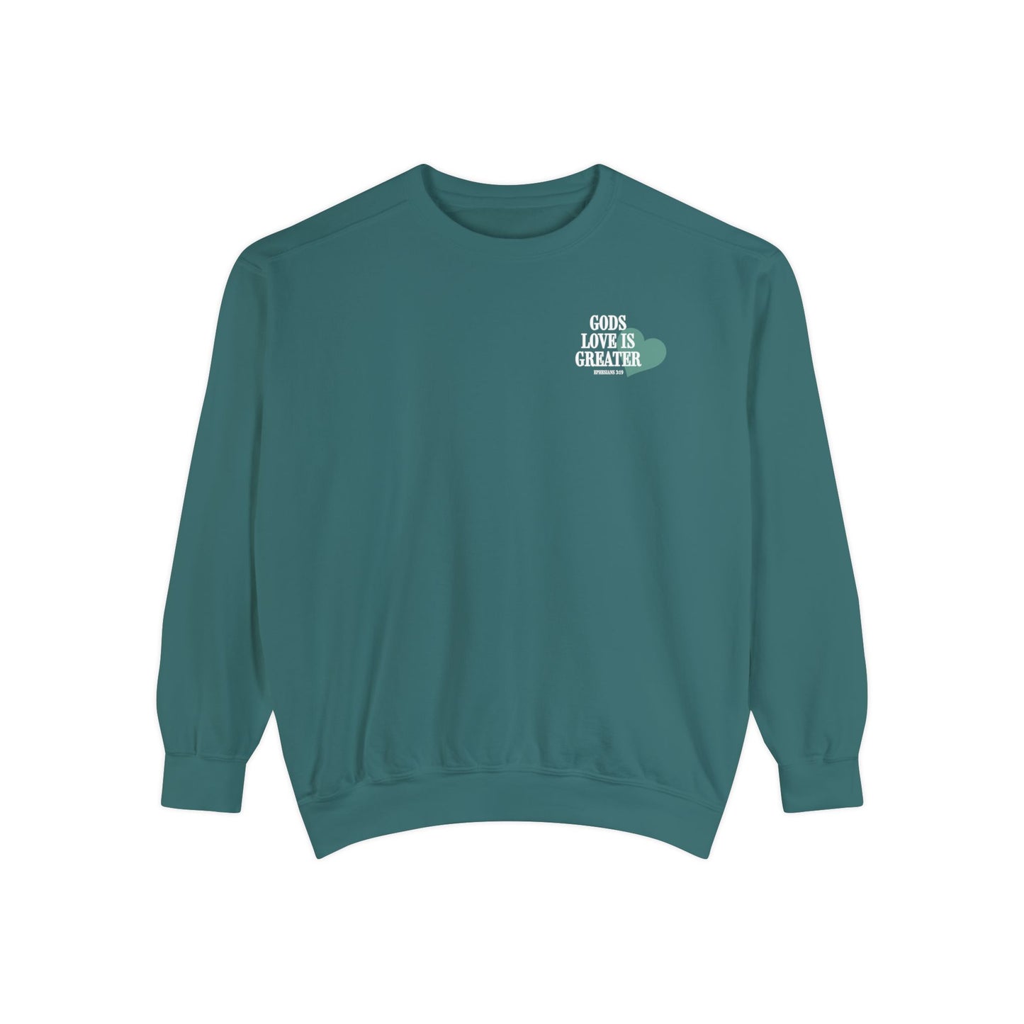 Gods Love is Greater Premium Crewneck