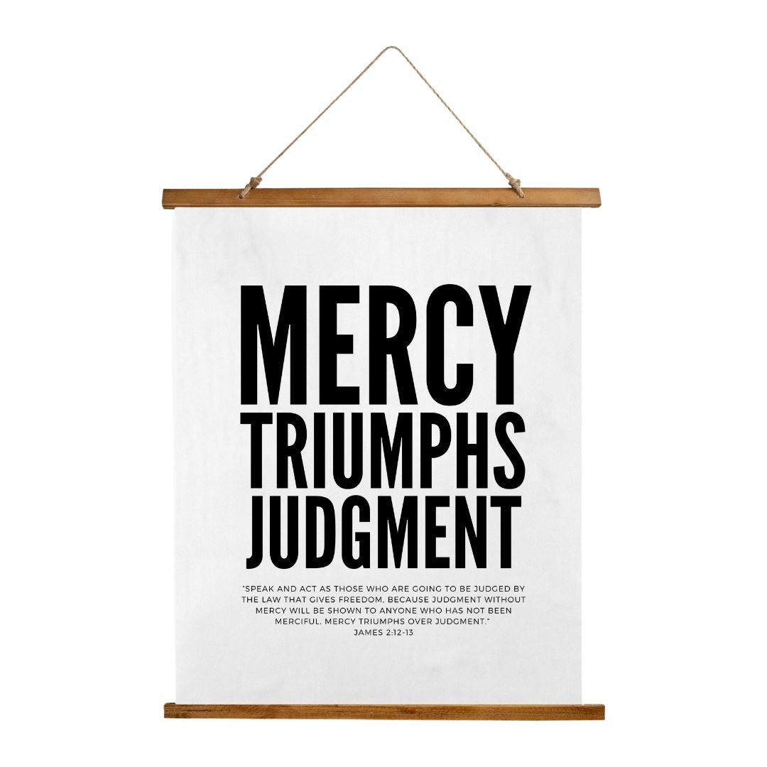 Mercy Triumphs Wall Tapestry