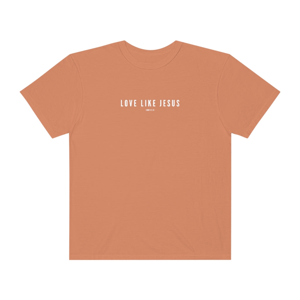 yam orange love like jesus shirt front
