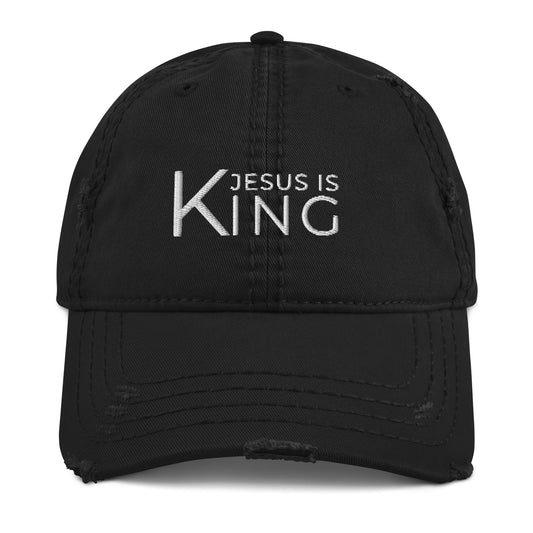 Jesus is King Distressed Hat